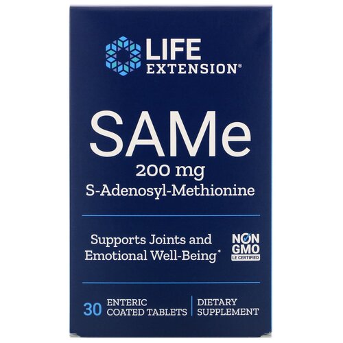 Таблетки Life Extension SAMe, 90 г, 200 мг, 30 шт. фотография