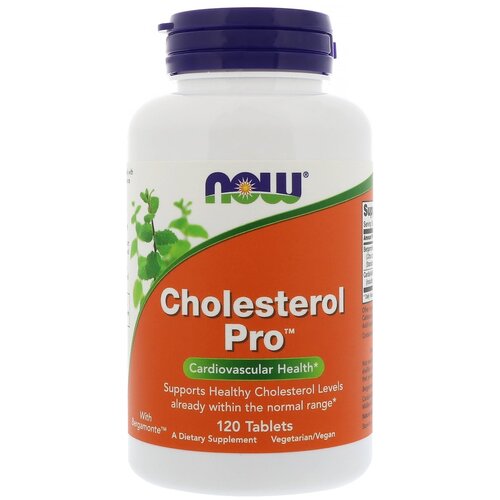 Таблетки NOW Cholesterol Pro, 170 г, 120 шт. фотография