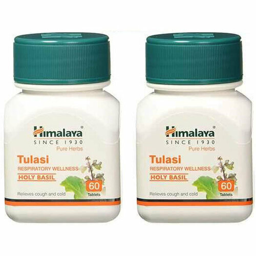 Таблетки Туласи Хималая Хербалс (Tulasi Himalaya Herbals) при простудных заболеваниях, при диабете, повышает иммунитет, 2х60 таб. фотография