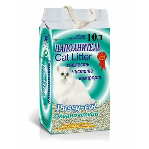 Pussy-cat Наполнитель Минеральный Океанический 5.2кг, 10л купить за 550 руб, фото