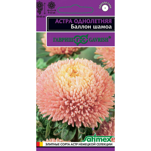 Гавриш Астра Баллон шамоа, однолетняя густомахровая, серия Эксклюзив Н23 0,05 гр фотография