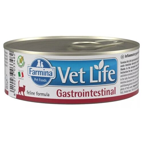 FARMINA вет. корма Консервы для кошек с проблемами ЖКТ VET LIFE 10859 | Vet Life Gastrointestinal 0,085 кг 41131 (10 шт) фотография