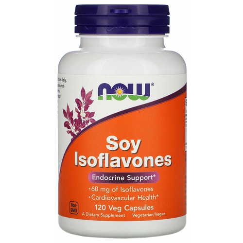 NOW Foods, Soy Isoflavones, изофлавоны сои, 120 растительных капсул фотография