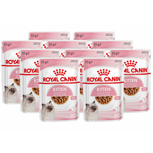 ROYAL CANIN KITTEN для котят в соусе пауч 85 гр 85 гр х 10 шт фотография