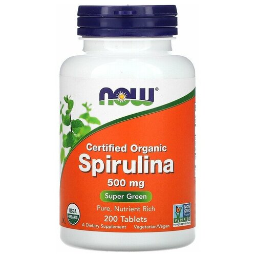 NOW Spirulina 500 mg 500 таблеток фотография