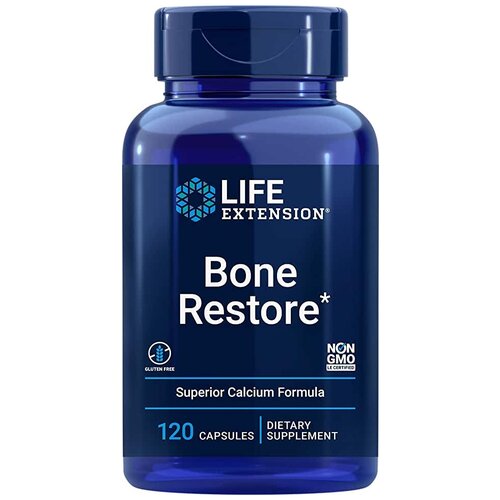 Капсулы Life Extension Bone Restore with Vitamin K2, 220 г, 120 шт. купить за 2188 руб, фото