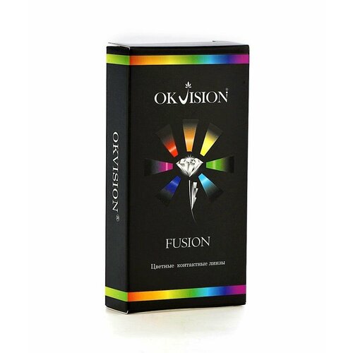 Контактные линзы OKVision Fusion, 2 шт., R 8,6, D -7, cobalt blue, 1 уп. фотография