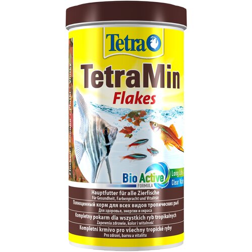 Tetra TetraMin корм для всех видов рыб Flakes в виде хлопьев, 1 л фотография