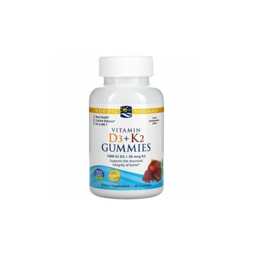 Nordic Naturals, жевательные конфеты с витаминами D3 и K2, гранат, 60 жевательных конфет купить за 5249 руб, фото