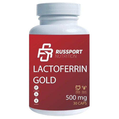 Лактоферрин БАД RS Nutrition Lactoferrin Gold 30 капсул, витамины цинк селен фотография