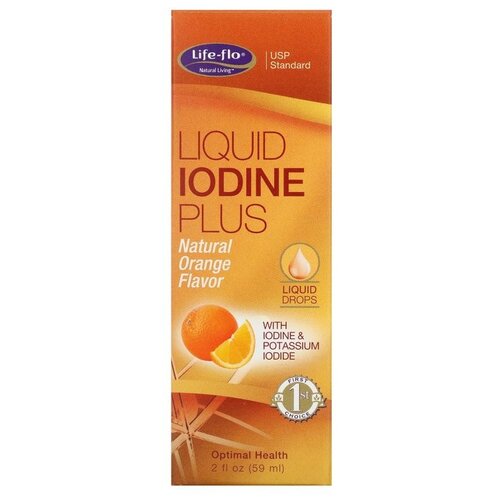 Капли Life-Flo Liquid Iodine Plus, 90 г, 59 мл купить за 1562 руб, фото