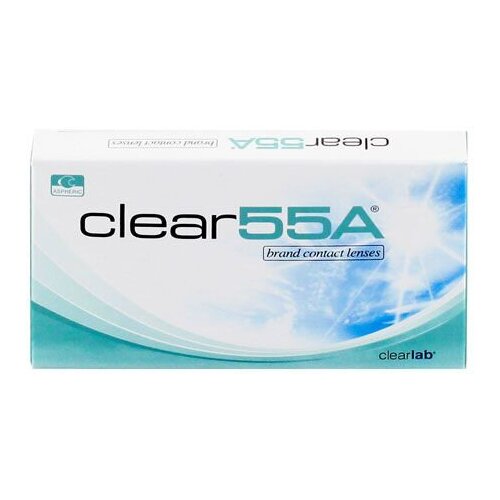 Контактные линзы Clearlab Clear 55A, 6 шт., R 8,7, D -9, прозрачный, 1 уп. фотография