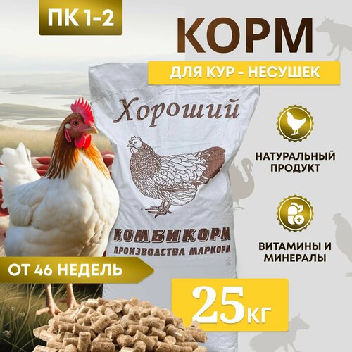 Комбикорм для кур несушек ПК-1-2 /от 46 недель/ 