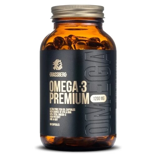 Grassberg Omega 3 Premium капс., 1200 мг, 1.85 г, 90 шт. фотография