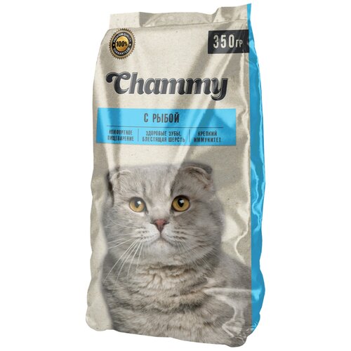 Сухой корм для кошек Chammy С рыбой 350 г фотография