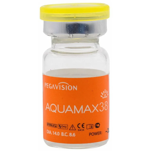 Контактные линзы Pegavision Aquamax 38, 1 шт., R 8,6, D -4,25, бесцветный, 1 уп. купить за 378 руб, фото