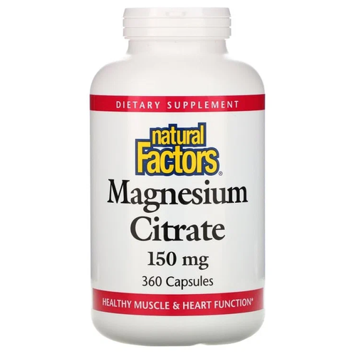 Natural Factors Magnesium Citrate капс., 150 мг, 150 г, 360 шт. фотография