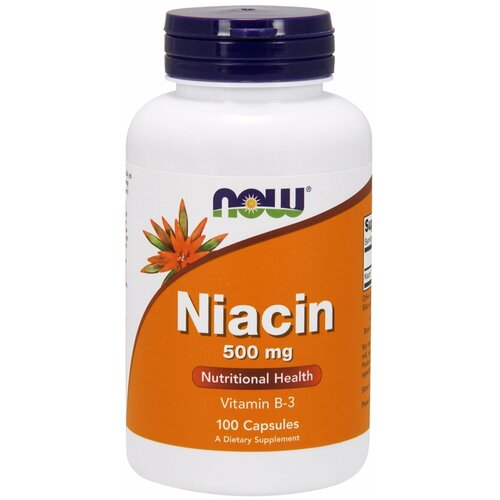 Капсулы NOW Niacin, 90 г, 500 мг, 100 шт. фотография