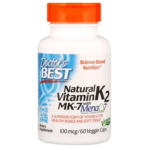 Natural Vitamin K2 MK-7 с MenaQ7 вег. капс., 100 мкг, 100 г, 60 шт. фотография