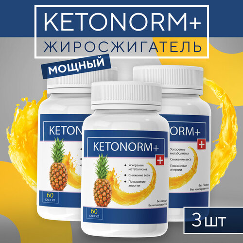 Средство для похудения Ketonorm + 60 капсул / Кетонорм плюс 3шт фотография