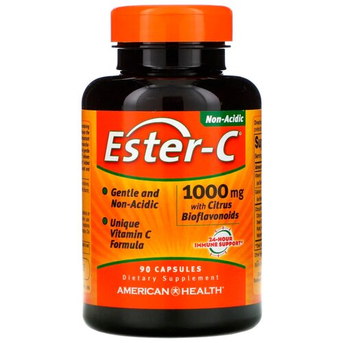 Капсулы AMERICAN HEALTH Ester-C with Citrus Bioflavonoids, 180 г, 1000 мг, 90 шт. фотография