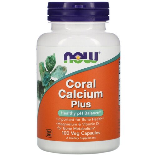 Капсулы NOW Calcium Coral Plus, 210 г, 100 шт. фотография