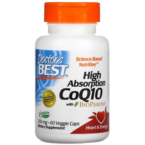 High Absorption Co Q10 вег. капс., 200 мг, 70 г, 60 шт. фотография