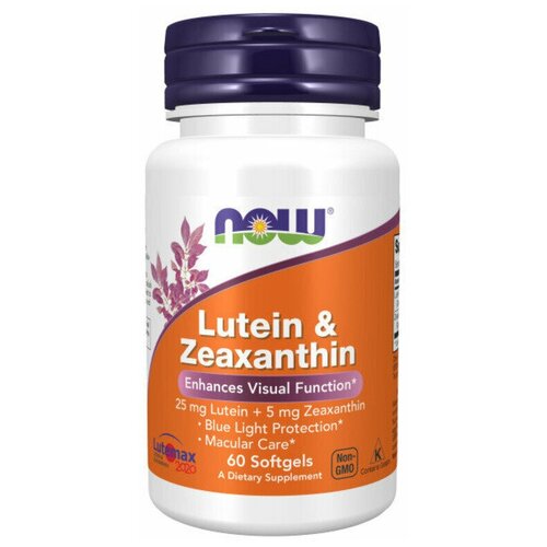 NOW Lutein and Zeaxanthin 60 софтг / Нау Лютеин и Зеаксантин 60 софтгель фотография