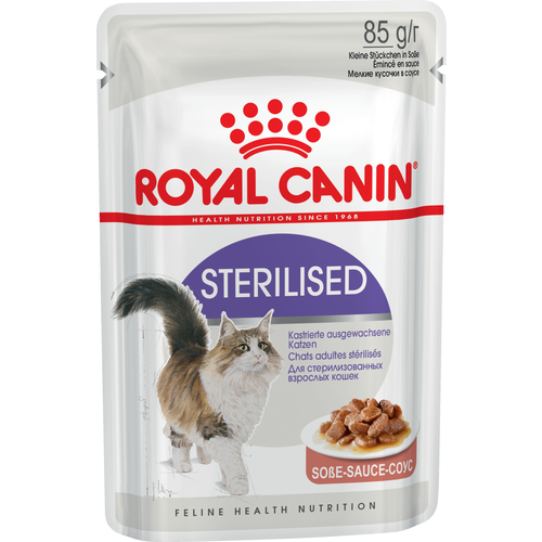 Влажный корм для стерилизованных кошек Royal Canin Sterilised (в соусе) 85 г (паштет) купить за 112 руб, фото