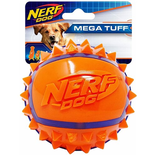 Игрушка для собак Nerf Dog Мяч из термопластичной резины с шипами, 6 см купить за 553 руб, фото