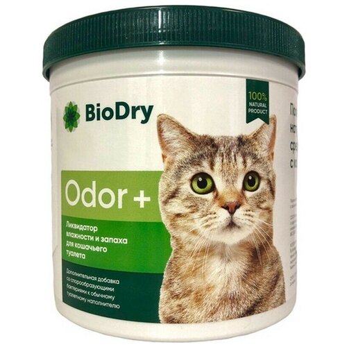 BioDry (Биодрай) ODOR+, ликвидатор запахов и влажности для кошачьих туалетов (500 гр) фотография