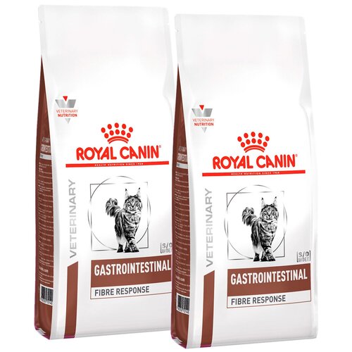 ROYAL CANIN GASTROINTESTINAL FIBRE RESPONSE для взрослых кошек при нарушениях пищеварения, запорах с повышенным содержанием клетчатки (2 + 2 кг) фотография