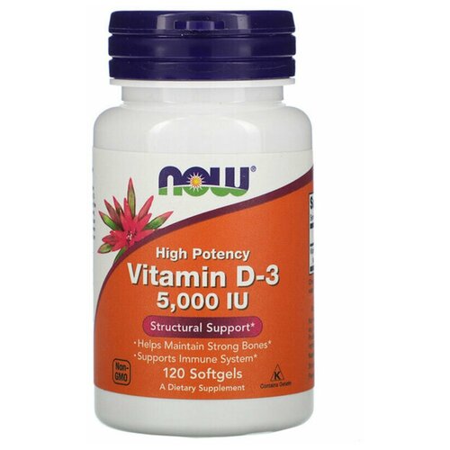 NOW Foods Vitamin D3-5000 (120 капс.) фотография