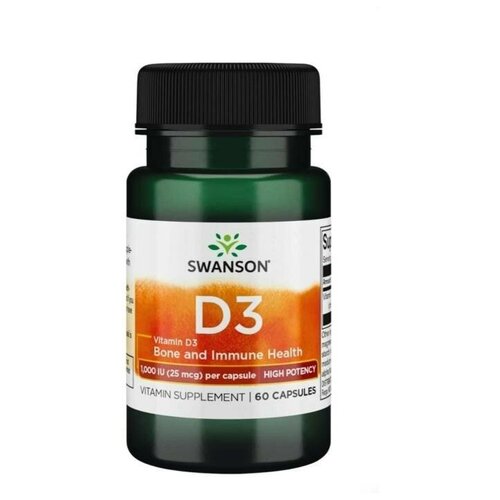 Vitamin D3 1000 IU 25 mcg High Potency Витамин Д3 1000 МЕ 60 капсул фотография