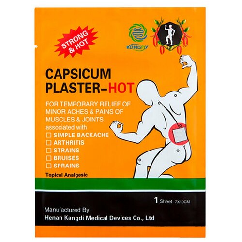 Перцовый пластырь с капсаицином Hot Capsicum Plaster Kongdy (1 шт.) купить за 252 руб, фото