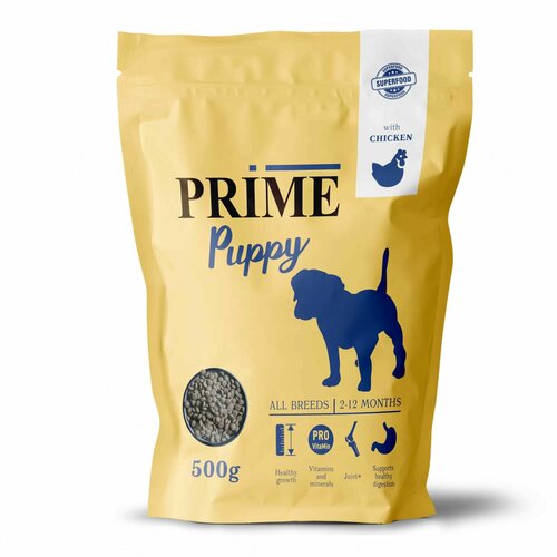 PRIME Puppy 500 г сухой корм для щенков всех пород курица 3шт фотография