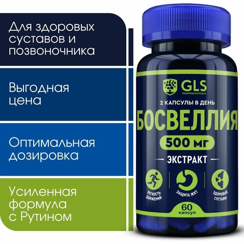 Комплекс Босвеллия + Рутин, бад / витамины для суставов и костей, 60 капсул купить за 530 руб, фото