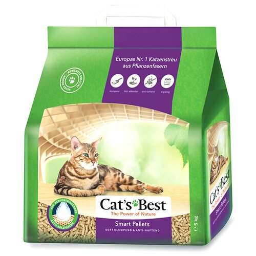 Наполнитель Cat's Best Smart Pellets 10л*5кг, древесный комкующийся фотография