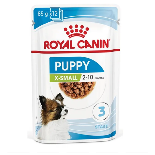 Royal Canin X-Small Puppy, влажный корм для щенков миниатюрных пород, 12шт * 85гр фотография