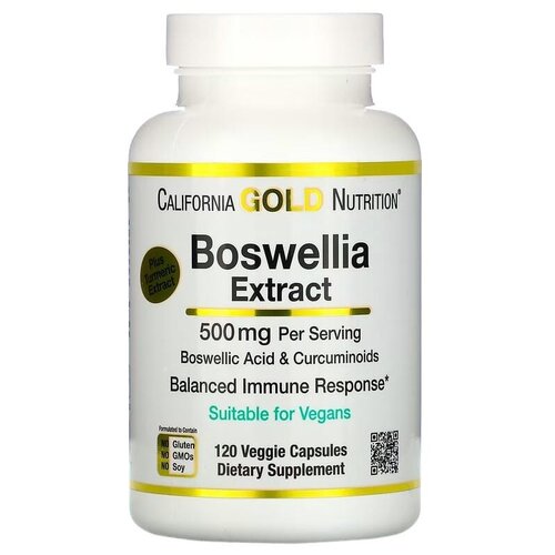 California Gold Nutrition Boswellia Extract вег.капс., 250 мг, 150 г, 120 шт. фотография