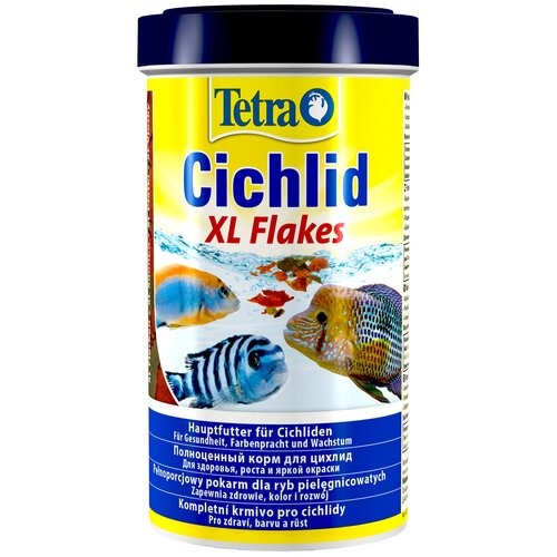 Корм для всех видов рыбок-цихлид Tetra Cichlid XL крупные хлопья 500 мл фотография