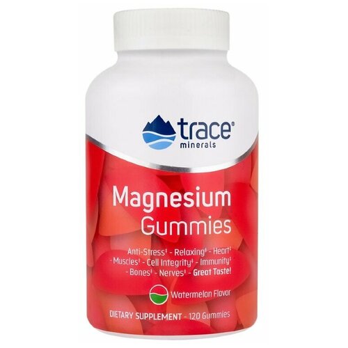 Trace Minerals Magnesium Gummies 120 gummies / Трейс Минералс Мармеладки с магнием 120 шт (Арбуз) фотография