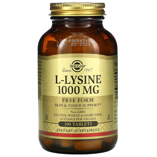 Solgar L-Lysine таб., 1000 мг, 540 г, 100 шт. фотография