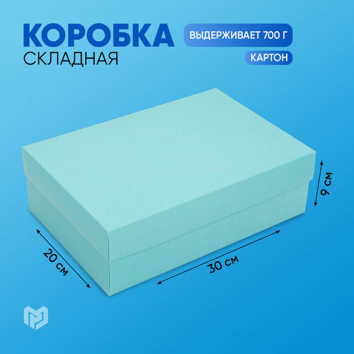 Коробка подарочная складная, упаковка, «Тиффани», 30 х 20 х 9 см фотография