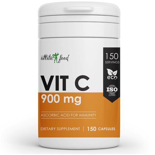 Витамин С (Аскорбиновая кислота) для иммунитета Atletic Food Vitamin C 900 mg, 150 капсул фотография