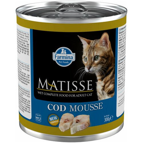 MATISSE MOUSSE CODFISH для взрослых кошек мусс с треской (300 гр х 6 шт) фотография