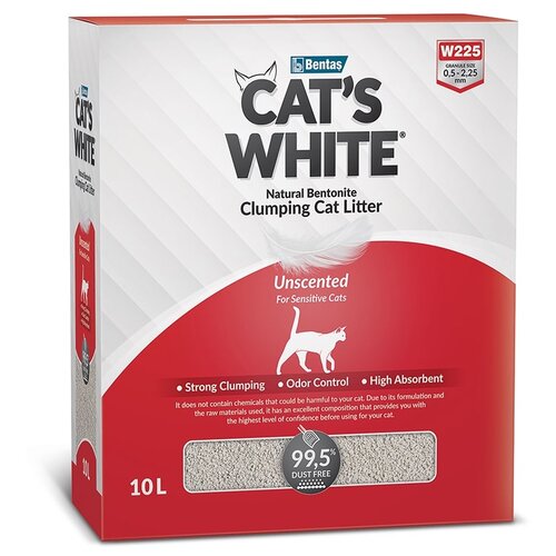 Комкующийся наполнитель Cat's White BOX Premium Natural, 10л, 1 шт. фотография