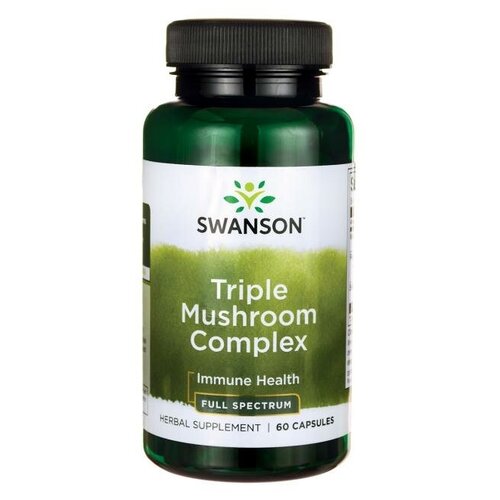 Swanson Triple Mushroom Complex (Maitake, Reishi, Shitake) Full Spectrum 60 капсул (Swanson) фотография