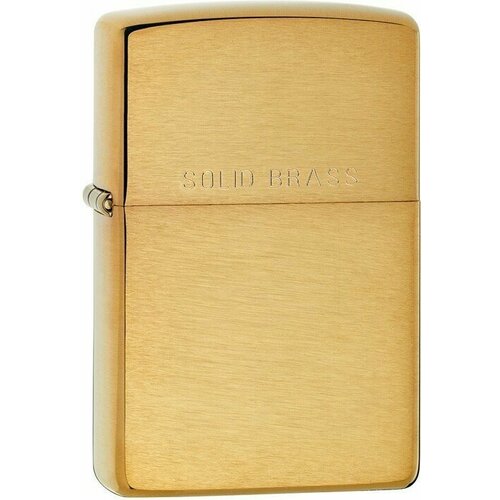 Зажигалка ZIPPO с покрытием Brushed Brass, латунь/сталь, золотистая, матовая, 38x13x57 мм купить за 4971 руб, фото