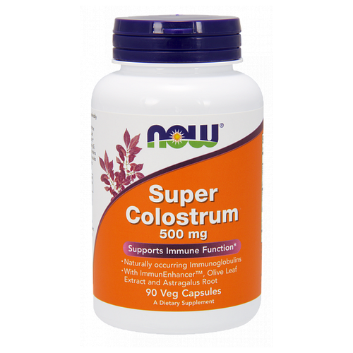 NOW Super Colostrum капс., 500 мг, 500 мл, 90 шт. купить за 2989 руб, фото